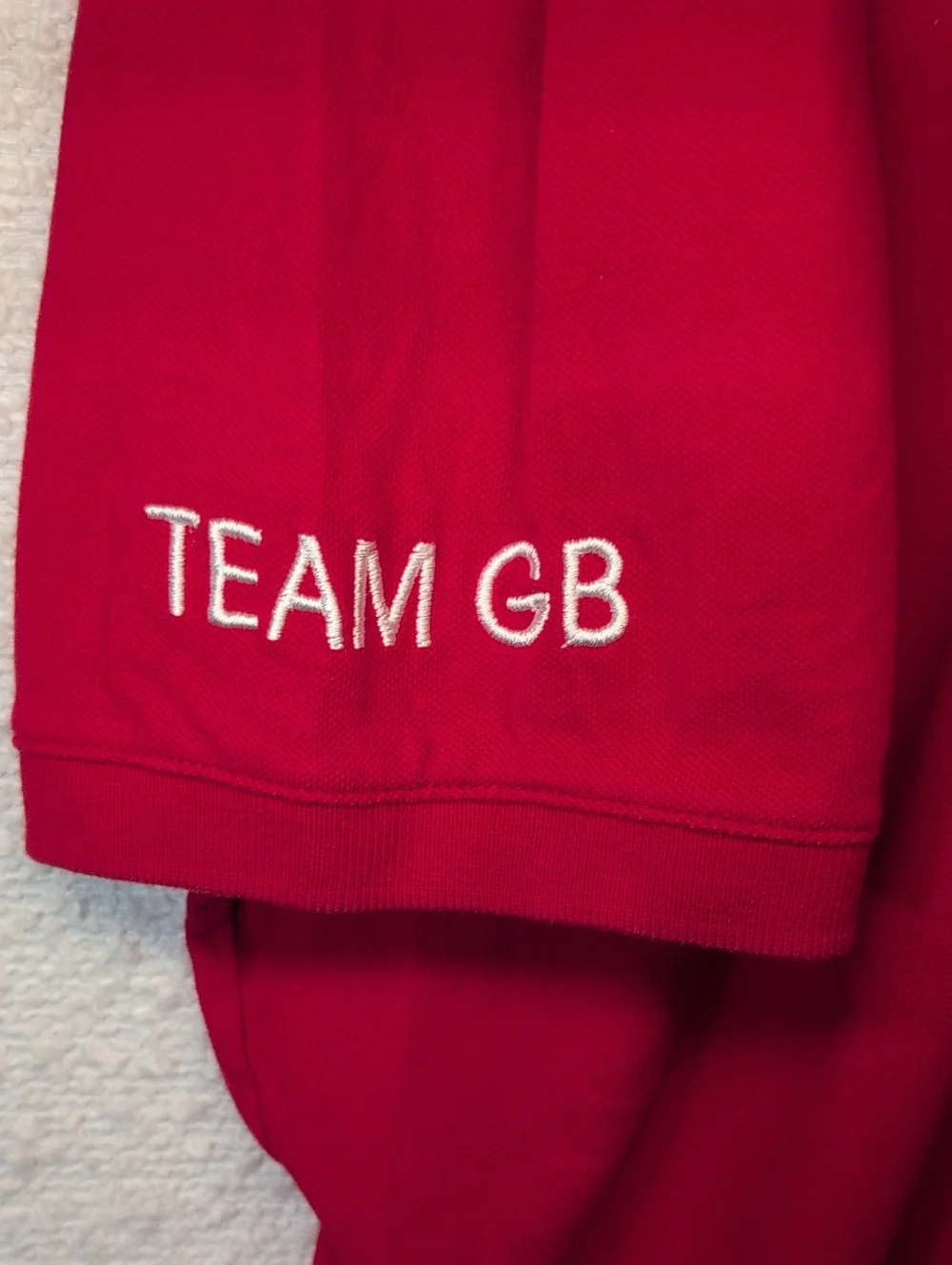 London 2012 Olympic Team GB Great Britain Adidas Red Polo Shirt Size XXL
